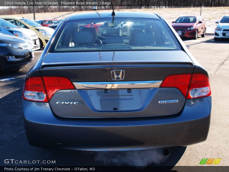 Polished Metal Metallic / Beige 2009 Honda Civic Hybrid Sedan