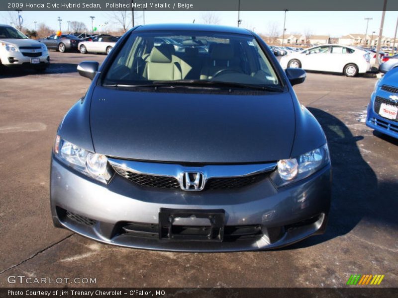 Polished Metal Metallic / Beige 2009 Honda Civic Hybrid Sedan