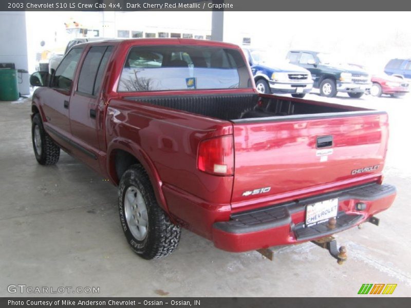 Dark Cherry Red Metallic / Graphite 2003 Chevrolet S10 LS Crew Cab 4x4