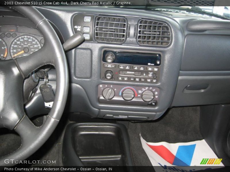 Dark Cherry Red Metallic / Graphite 2003 Chevrolet S10 LS Crew Cab 4x4