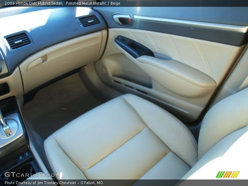 Polished Metal Metallic / Beige 2009 Honda Civic Hybrid Sedan