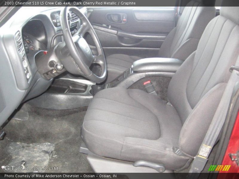 Dark Cherry Red Metallic / Graphite 2003 Chevrolet S10 LS Crew Cab 4x4