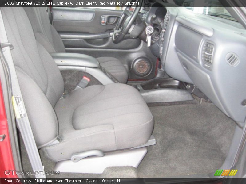 Dark Cherry Red Metallic / Graphite 2003 Chevrolet S10 LS Crew Cab 4x4