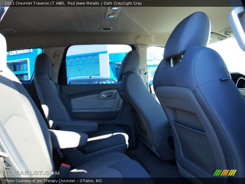 Red Jewel Metallic / Dark Gray/Light Gray 2011 Chevrolet Traverse LT AWD