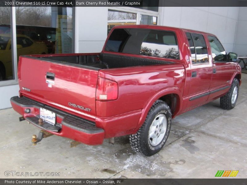 Dark Cherry Red Metallic / Graphite 2003 Chevrolet S10 LS Crew Cab 4x4