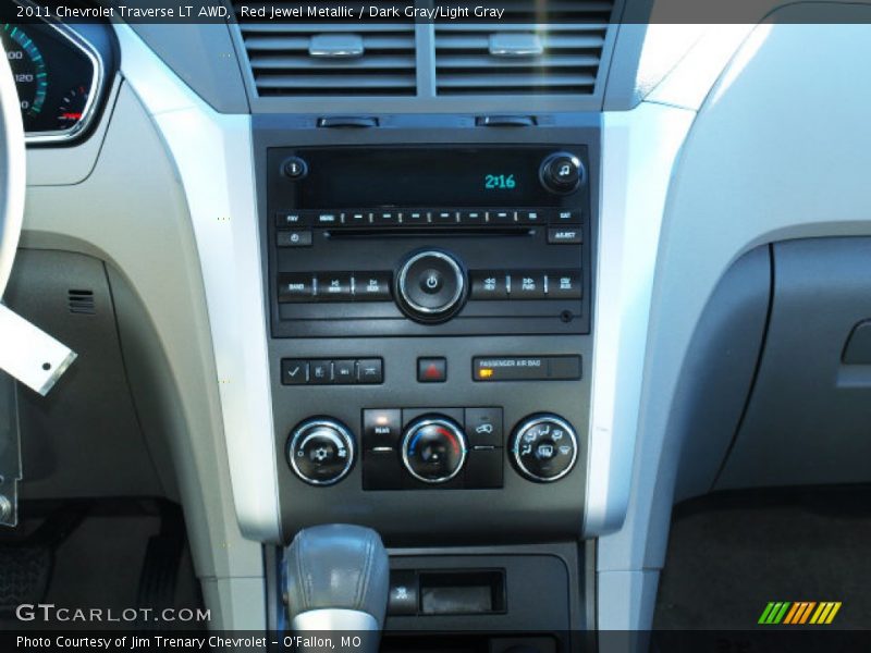 Red Jewel Metallic / Dark Gray/Light Gray 2011 Chevrolet Traverse LT AWD
