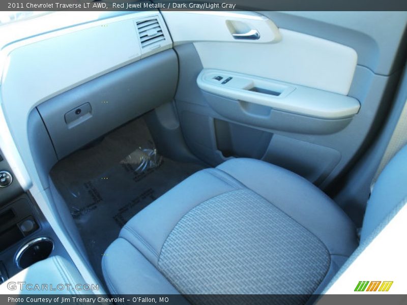 Red Jewel Metallic / Dark Gray/Light Gray 2011 Chevrolet Traverse LT AWD