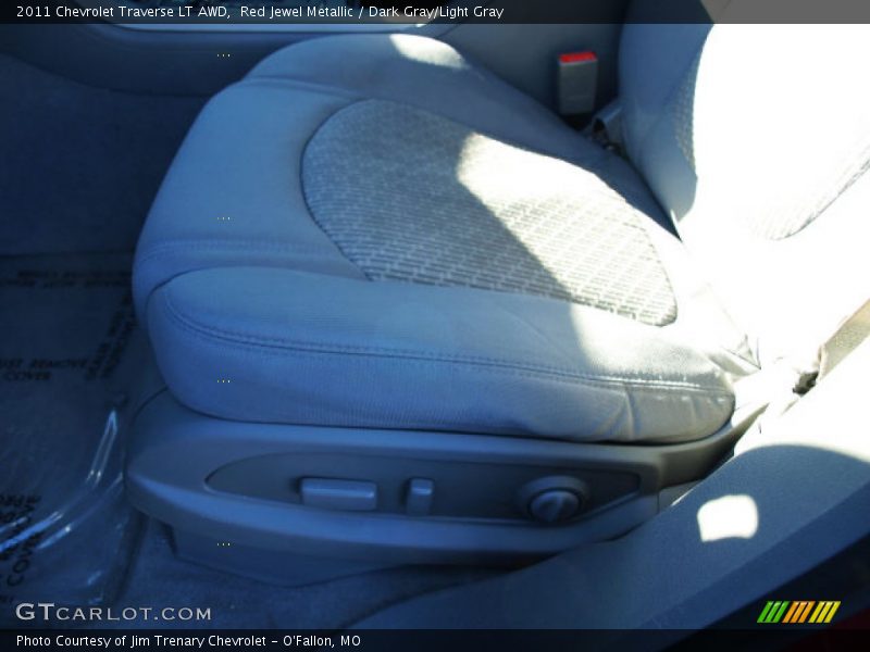 Red Jewel Metallic / Dark Gray/Light Gray 2011 Chevrolet Traverse LT AWD