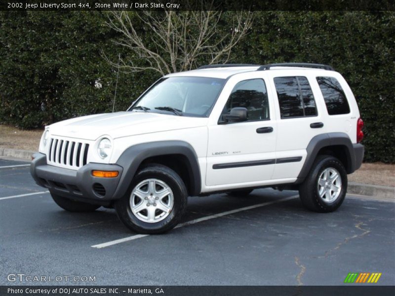 Stone White / Dark Slate Gray 2002 Jeep Liberty Sport 4x4