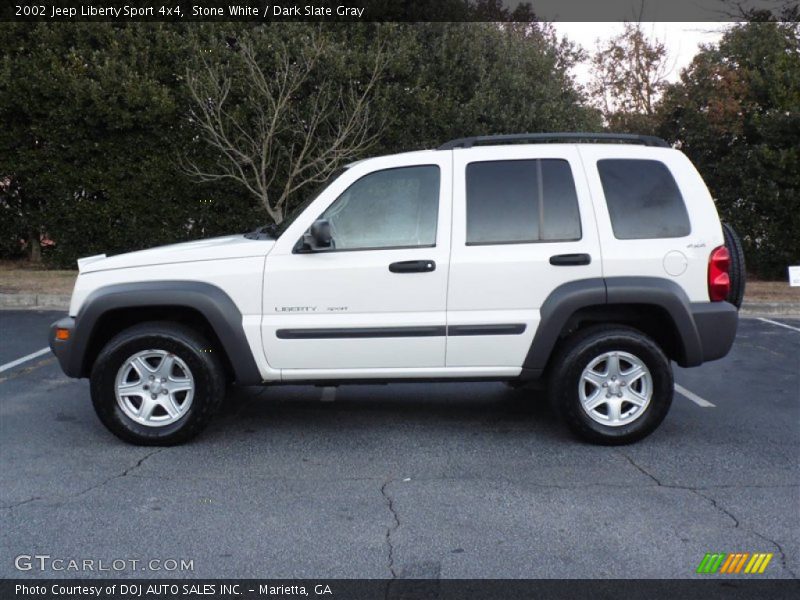Stone White / Dark Slate Gray 2002 Jeep Liberty Sport 4x4