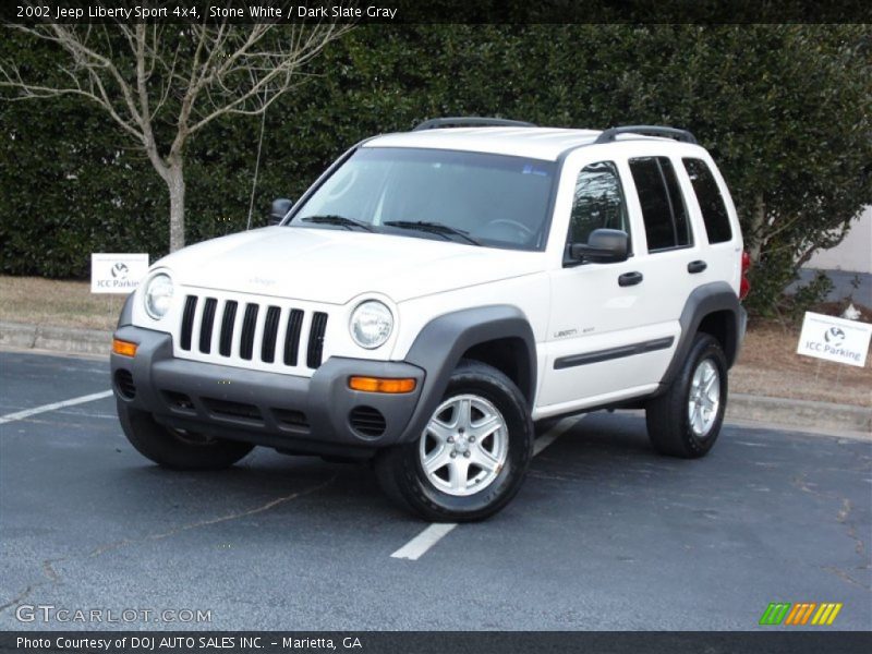 Stone White / Dark Slate Gray 2002 Jeep Liberty Sport 4x4