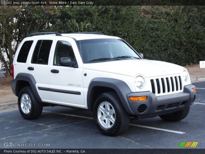 Stone White / Dark Slate Gray 2002 Jeep Liberty Sport 4x4