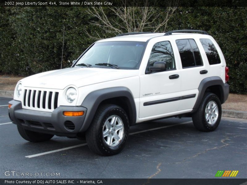 Stone White / Dark Slate Gray 2002 Jeep Liberty Sport 4x4