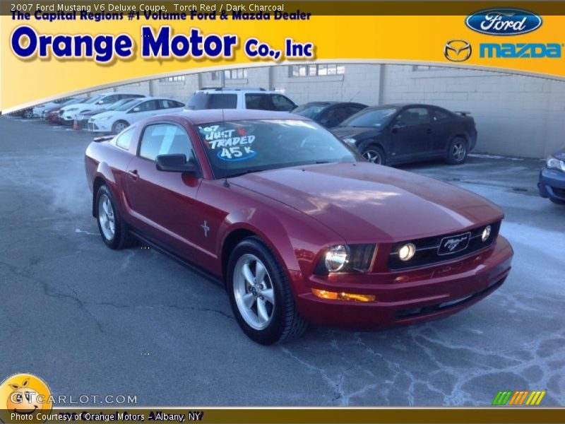 Torch Red / Dark Charcoal 2007 Ford Mustang V6 Deluxe Coupe