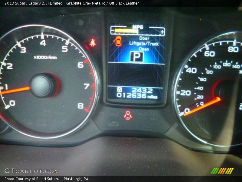 Graphite Gray Metallic / Off Black Leather 2013 Subaru Legacy 2.5i Limited