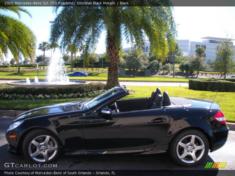 Obsidian Black Metallic / Black 2005 Mercedes-Benz SLK 350 Roadster