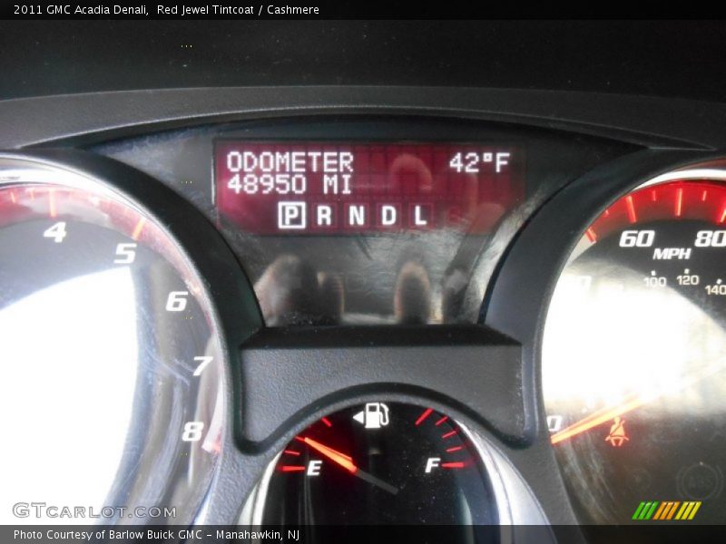 Red Jewel Tintcoat / Cashmere 2011 GMC Acadia Denali