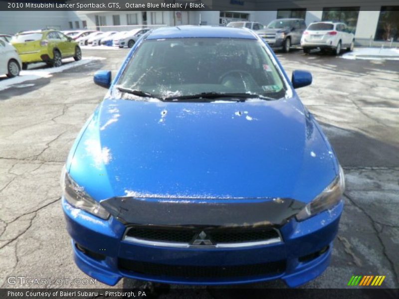 Octane Blue Metallic / Black 2010 Mitsubishi Lancer Sportback GTS