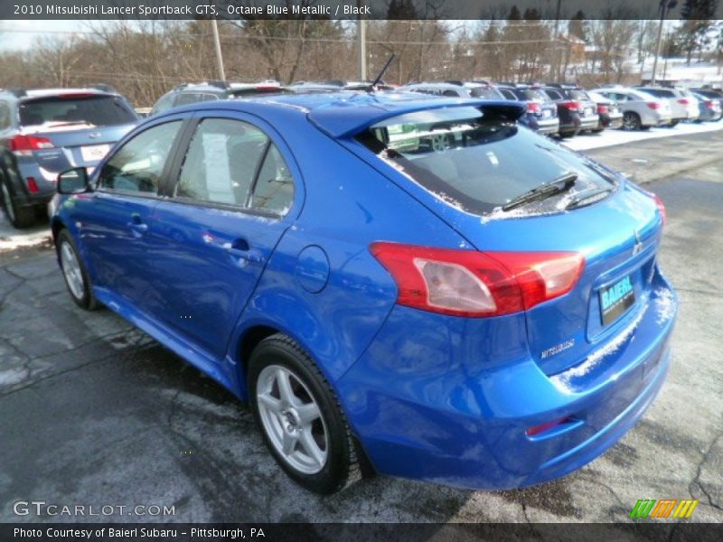 Octane Blue Metallic / Black 2010 Mitsubishi Lancer Sportback GTS