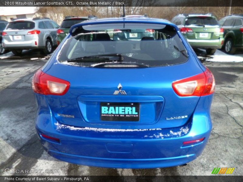 Octane Blue Metallic / Black 2010 Mitsubishi Lancer Sportback GTS