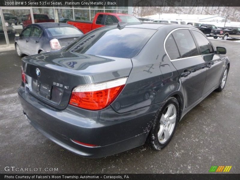 Platinum Grey Metallic / Black 2008 BMW 5 Series 535xi Sedan