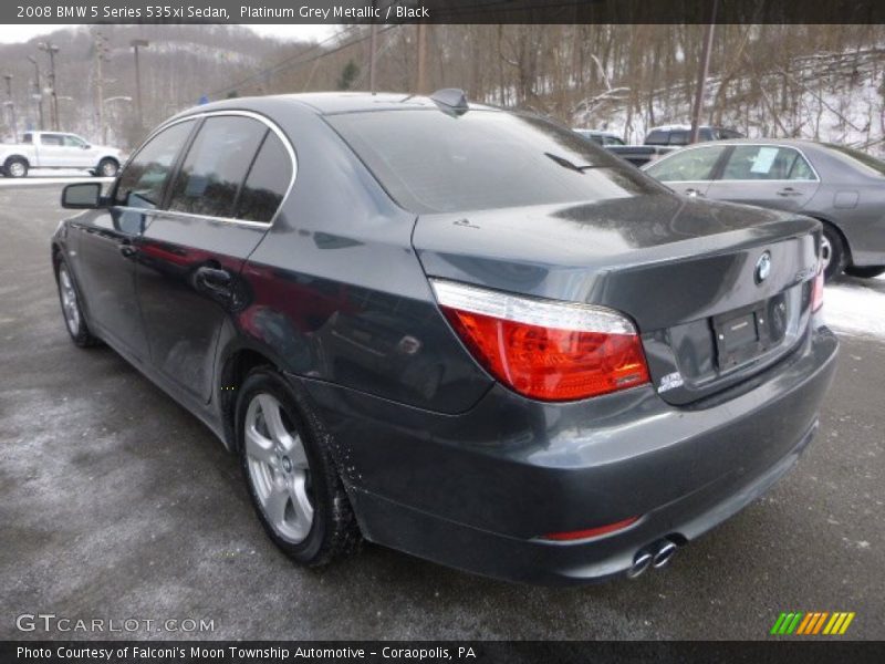 Platinum Grey Metallic / Black 2008 BMW 5 Series 535xi Sedan