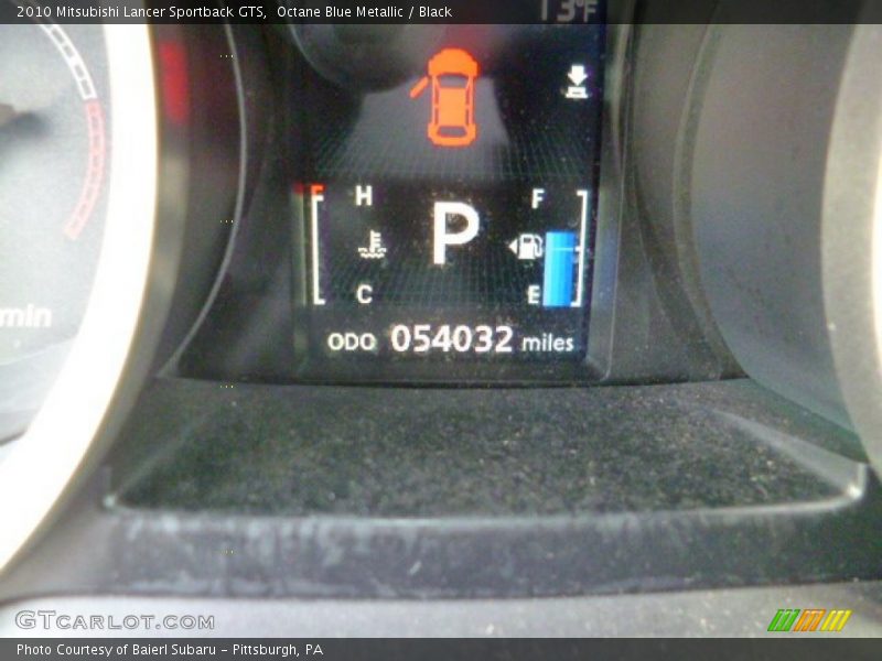 Octane Blue Metallic / Black 2010 Mitsubishi Lancer Sportback GTS