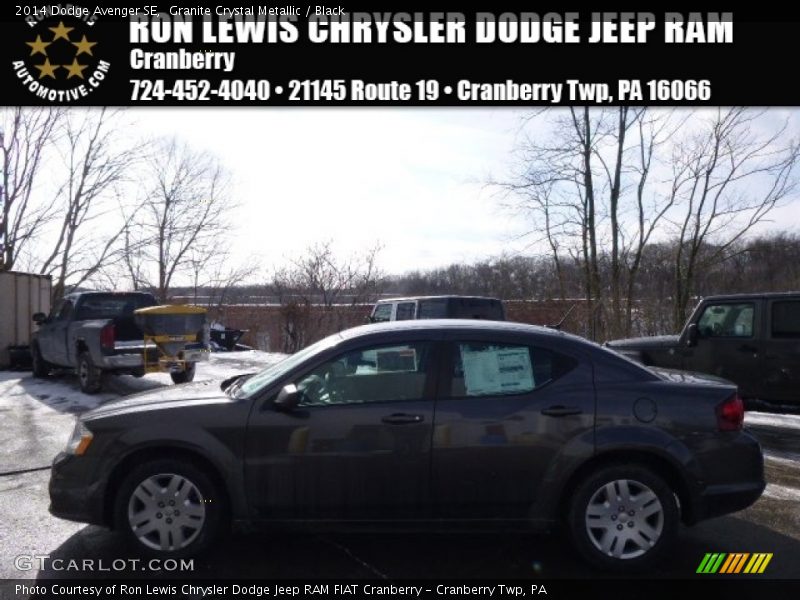 Granite Crystal Metallic / Black 2014 Dodge Avenger SE