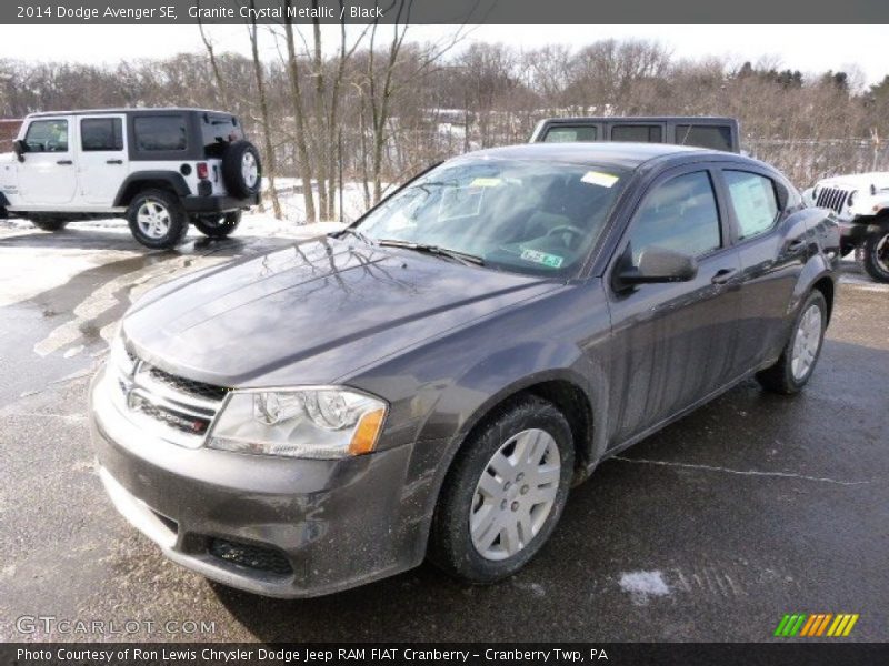 Granite Crystal Metallic / Black 2014 Dodge Avenger SE
