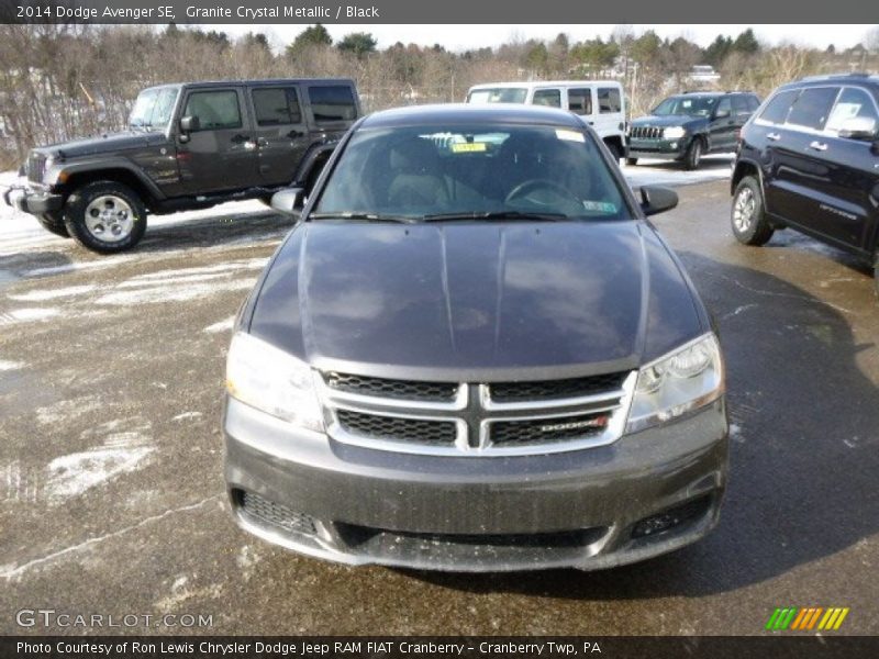 Granite Crystal Metallic / Black 2014 Dodge Avenger SE