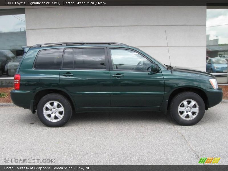 Electric Green Mica / Ivory 2003 Toyota Highlander V6 4WD