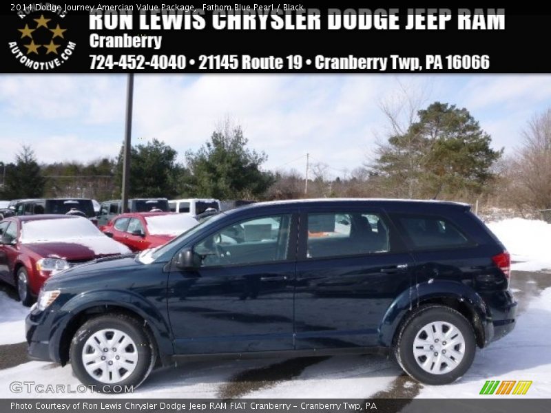 Fathom Blue Pearl / Black 2014 Dodge Journey Amercian Value Package