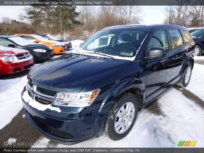 Fathom Blue Pearl / Black 2014 Dodge Journey Amercian Value Package