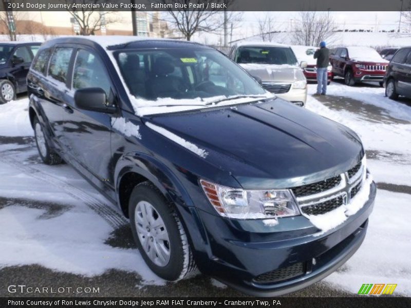 Fathom Blue Pearl / Black 2014 Dodge Journey Amercian Value Package