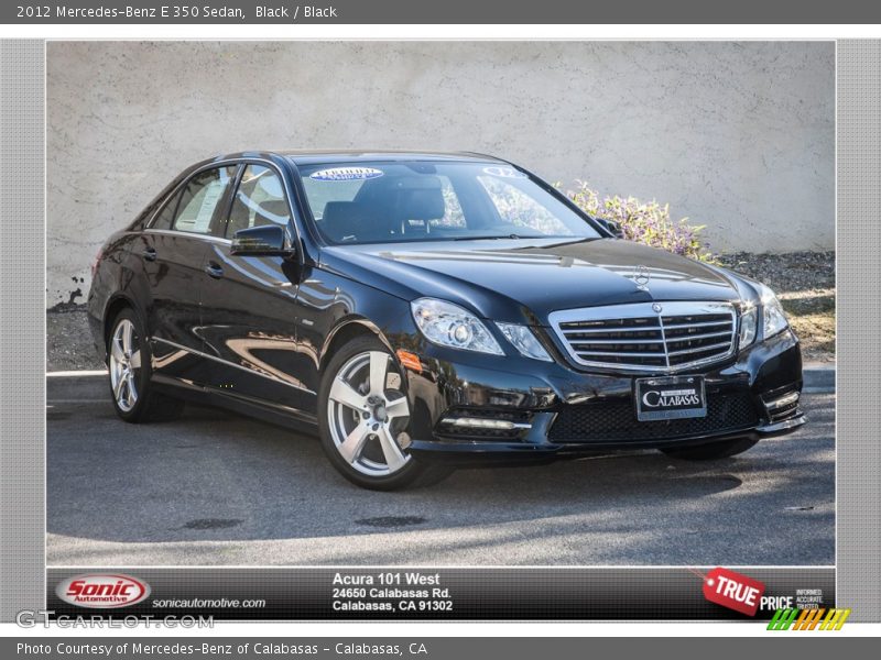 Black / Black 2012 Mercedes-Benz E 350 Sedan