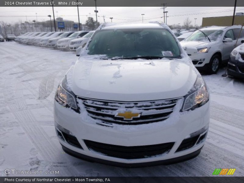 White / Ebony 2014 Chevrolet Traverse LT