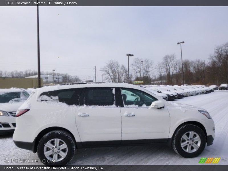 White / Ebony 2014 Chevrolet Traverse LT