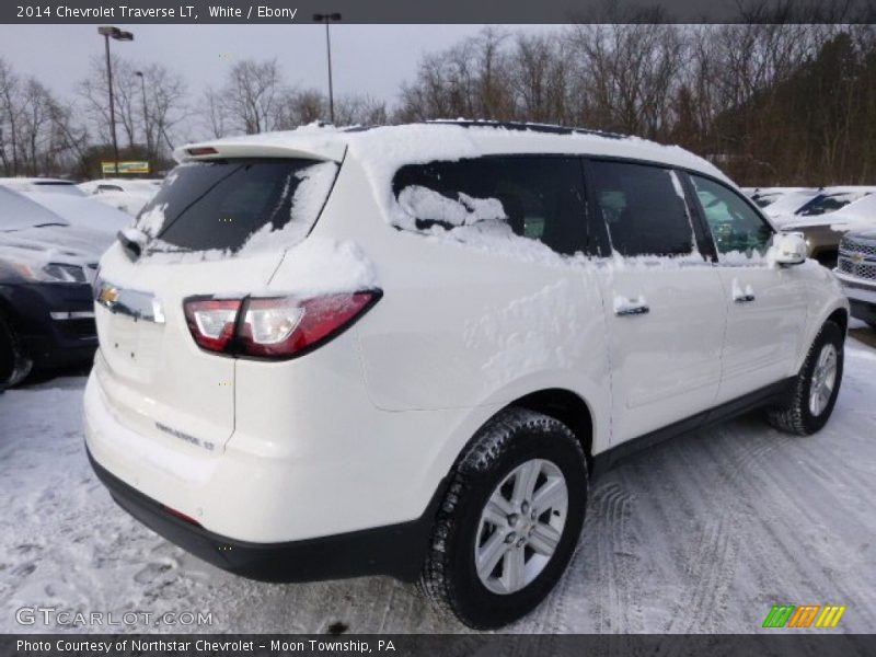 White / Ebony 2014 Chevrolet Traverse LT
