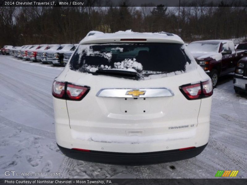 White / Ebony 2014 Chevrolet Traverse LT