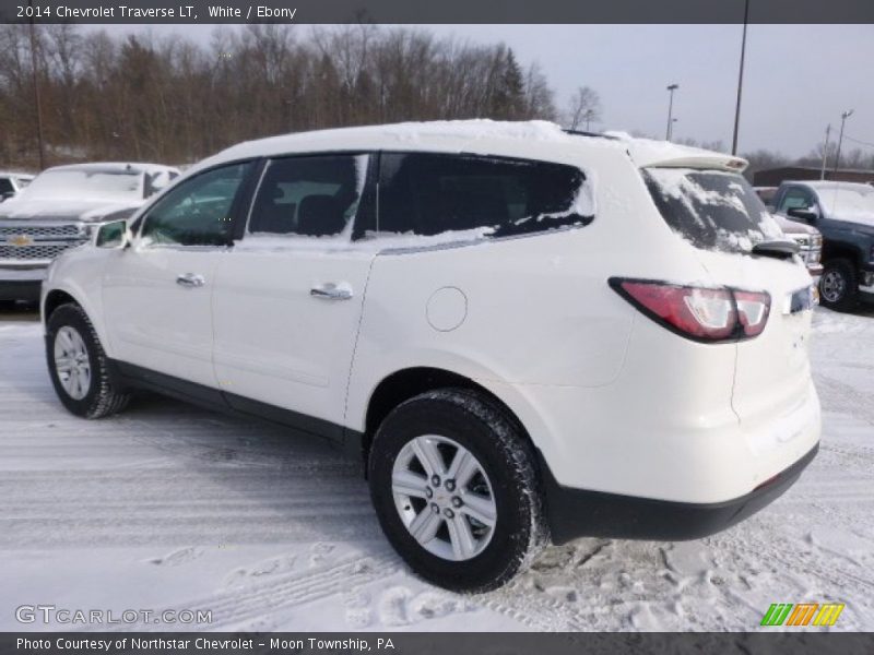 White / Ebony 2014 Chevrolet Traverse LT