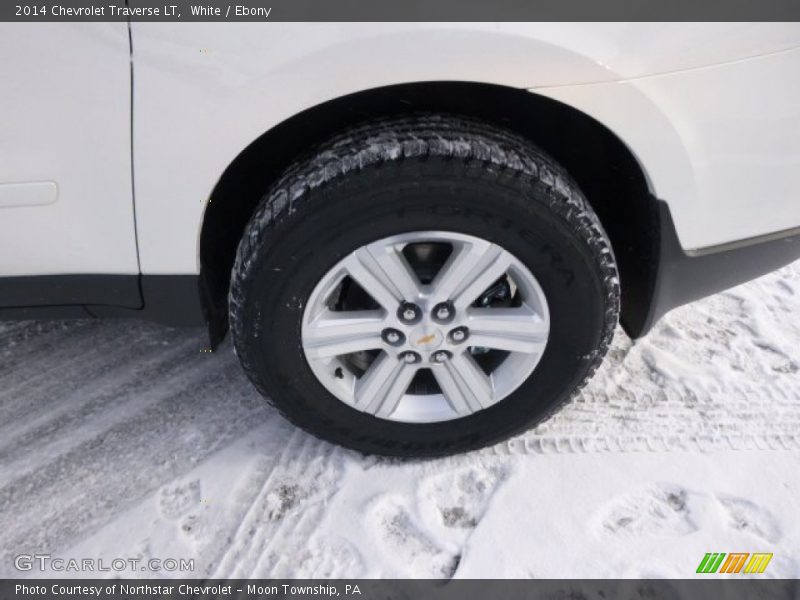 White / Ebony 2014 Chevrolet Traverse LT