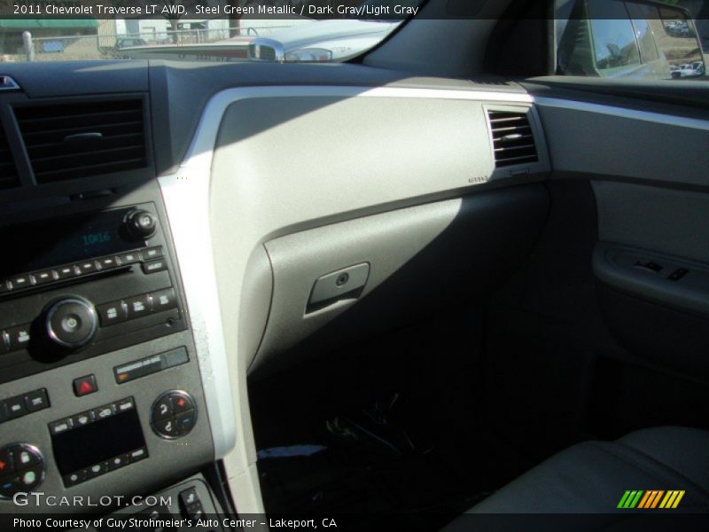 Steel Green Metallic / Dark Gray/Light Gray 2011 Chevrolet Traverse LT AWD