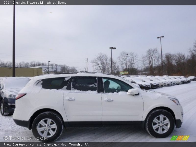 White / Ebony 2014 Chevrolet Traverse LT