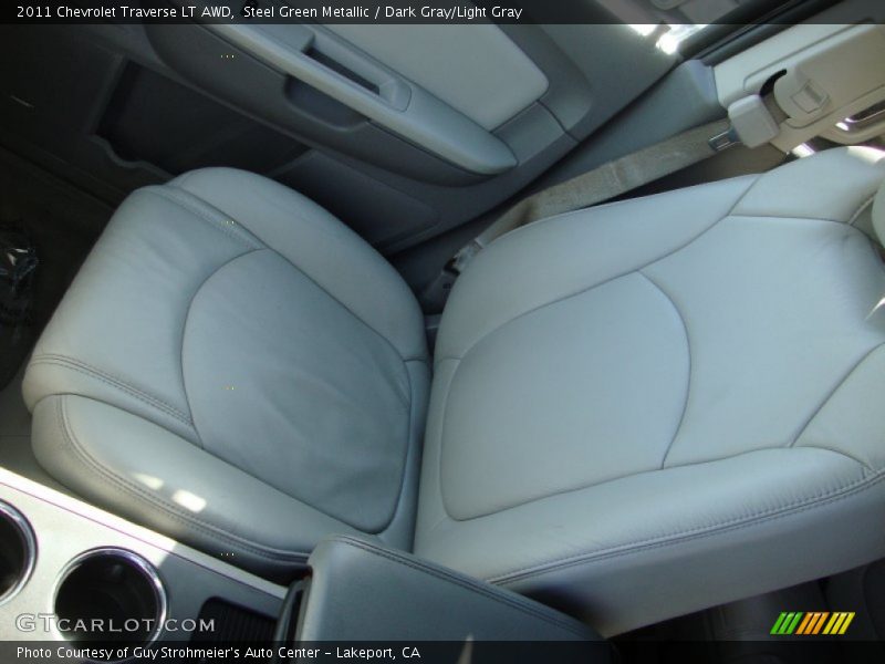 Steel Green Metallic / Dark Gray/Light Gray 2011 Chevrolet Traverse LT AWD