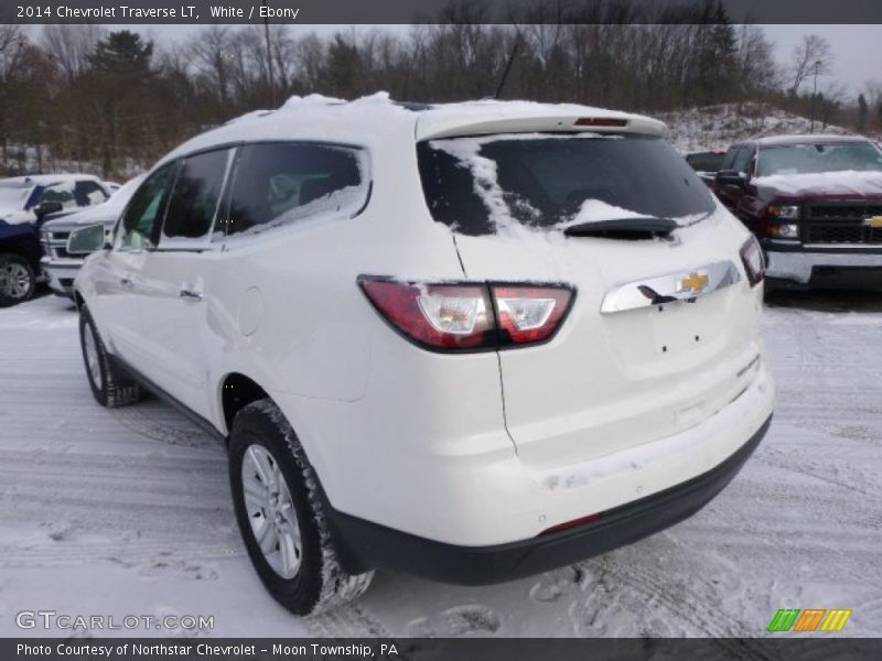 White / Ebony 2014 Chevrolet Traverse LT