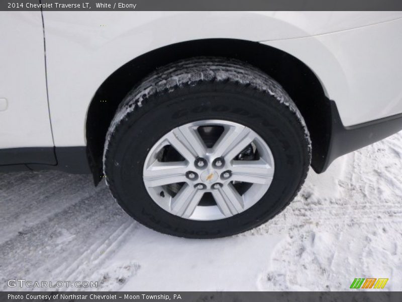 White / Ebony 2014 Chevrolet Traverse LT