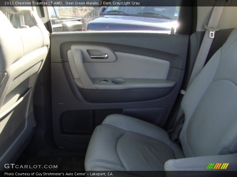 Steel Green Metallic / Dark Gray/Light Gray 2011 Chevrolet Traverse LT AWD