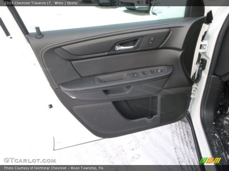 White / Ebony 2014 Chevrolet Traverse LT