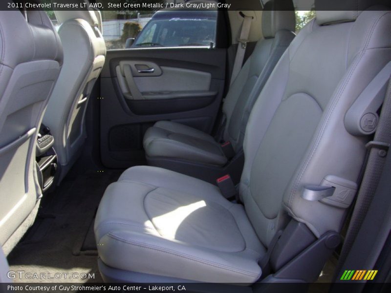 Steel Green Metallic / Dark Gray/Light Gray 2011 Chevrolet Traverse LT AWD