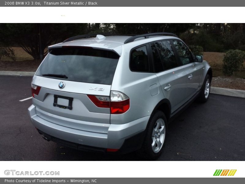 Titanium Silver Metallic / Black 2008 BMW X3 3.0si